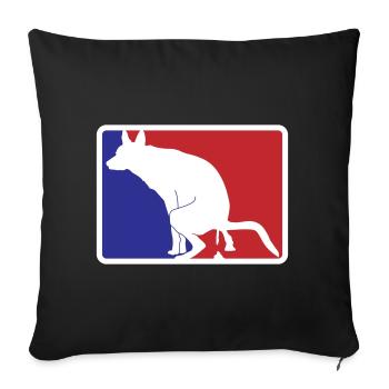 Celui avec le chien va logo | Les couleurs peuvent être changées - Housse de coussin décorative 45 x 45 cm - noir - Devant
