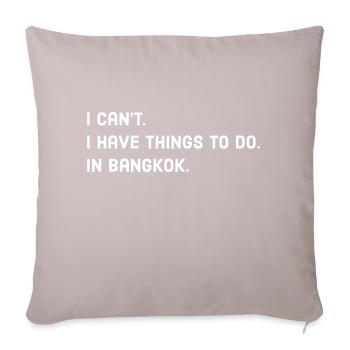 Citation de Bangkok - Housse de coussin décorative 45 x 45 cm - taupe clair - Devant