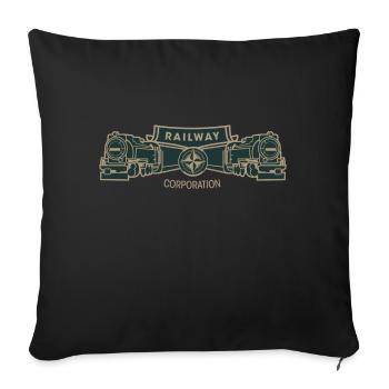 Railway Corporation - Sofa pillowcase 17,3'' x 17,3'' (45 x 45 cm) - black - Front