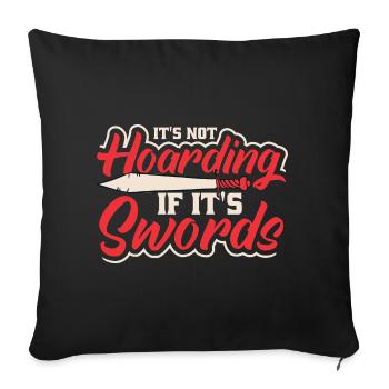 LARP live-action role-playing game - Sofa pillowcase 17,3'' x 17,3'' (45 x 45 cm) - black - Front