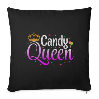 Candy Cupcake Lollipop - Housse de coussin décorative 45 x 45 cm - noir - Devant