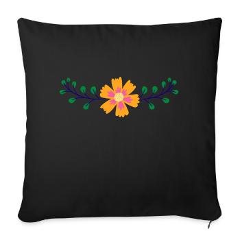 Flower Flower Plant - Sofa pillowcase 17,3'' x 17,3'' (45 x 45 cm) - black - Front