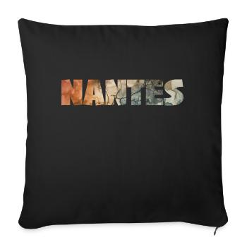 NANTES COLORFUL - Sofa pillowcase 17,3'' x 17,3'' (45 x 45 cm) - black - Front
