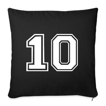 10 - Sofa pillowcase 17,3'' x 17,3'' (45 x 45 cm) - black - Front