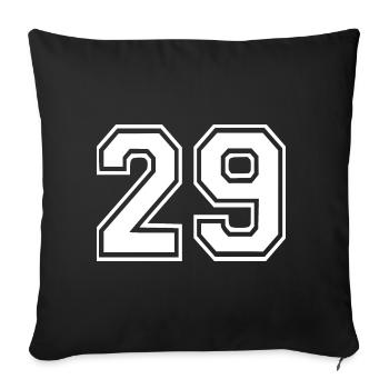29 - Sofa pillowcase 17,3'' x 17,3'' (45 x 45 cm) - black - Front