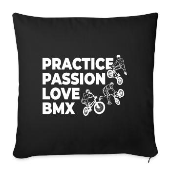 Funny BMX slogan - Sofa pillowcase 17,3'' x 17,3'' (45 x 45 cm) - black - Front