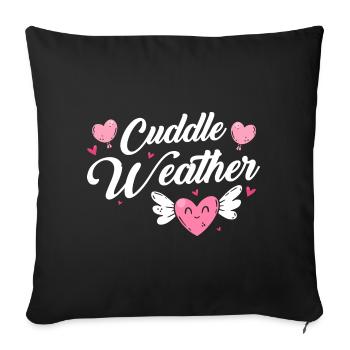L’amour embrasse les enfants - Housse de coussin décorative 45 x 45 cm - noir - Devant