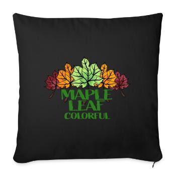 Maple Leaf Colorful - Sofakissenbezug 45 x 45 cm - Schwarz - Vorne