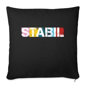 Stabil - Sofakissenbezug 45 x 45 cm - Schwarz - Vorne