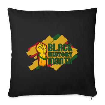 Black History Month Black History - Sofa pillowcase 17,3'' x 17,3'' (45 x 45 cm) - black - Front