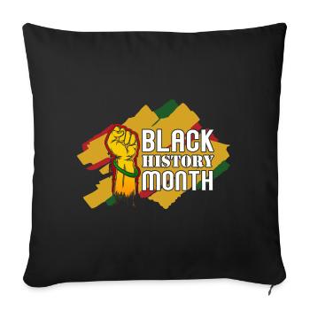 Black History Month Black History - Sofa pillowcase 17,3'' x 17,3'' (45 x 45 cm) - black - Front