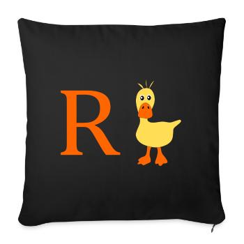 Rente Ente - Sofakissenbezug 45 x 45 cm - Schwarz - Vorne