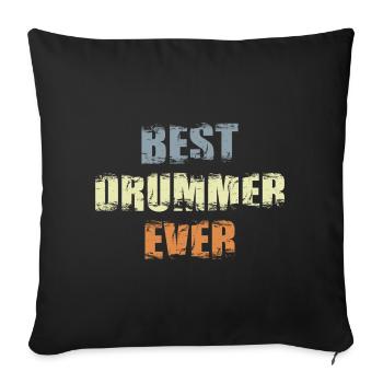 Meilleur batteur - Housse de coussin décorative 45 x 45 cm - noir - Devant