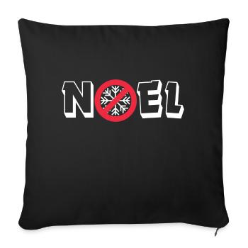 NoNoel - Housse de coussin décorative 45 x 45 cm - noir - Devant