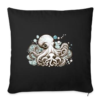 Embrace of the Seas - Sofakissenbezug 45 x 45 cm - Schwarz - Vorne