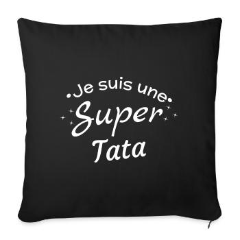 I'm a great auntie - Sofa pillowcase 17,3'' x 17,3'' (45 x 45 cm) - black - Front