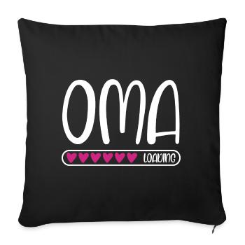 Oma loading - Sofakissenbezug 45 x 45 cm - Schwarz - Vorne