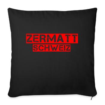 Zermatt - Sofa pillowcase 17,3'' x 17,3'' (45 x 45 cm) - black - Front