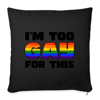LGBTQ+ Fun Party Together Friends Pride - Sofa pillowcase 17,3'' x 17,3'' (45 x 45 cm) - black - Front