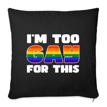 Rainbow Connection Étreinte, Joyeuse Fierté - Housse de coussin décorative 45 x 45 cm - noir - Devant