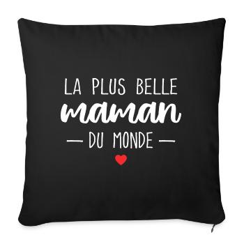 The World's Most Beautiful Mom Gift - Sofa pillowcase 17,3'' x 17,3'' (45 x 45 cm) - black - Front