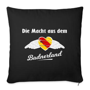 The power from Baden - Sofa pillowcase 17,3'' x 17,3'' (45 x 45 cm) - black - Front