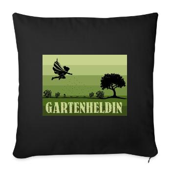 Retro/Vintage Female Garden Heroine - Sofa pillowcase 17,3'' x 17,3'' (45 x 45 cm) - black - Front