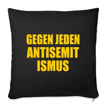 Gegen jeden antisemitismus - Sofakissenbezug 45 x 45 cm - Schwarz - Vorne