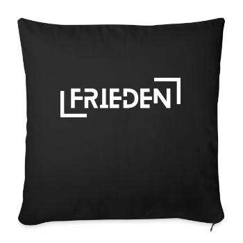 Paix, pas de guerre, pas de haine - Housse de coussin décorative 45 x 45 cm - noir - Devant