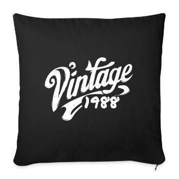 Vintage 1988 Year 1988 Birthday 1988 Retro - Sofa pillowcase 17,3'' x 17,3'' (45 x 45 cm) - black - Front