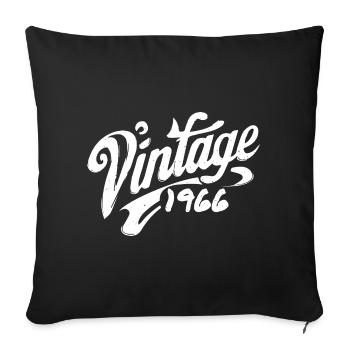 Vintage 1966 Year 1966 Birthday 1966 Retro - Sofa pillowcase 17,3'' x 17,3'' (45 x 45 cm) - black - Front