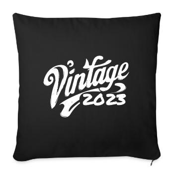 Vintage 2023 Vintage 2023 Birthday 2023 Retro - Sofa pillowcase 17,3'' x 17,3'' (45 x 45 cm) - black - Front