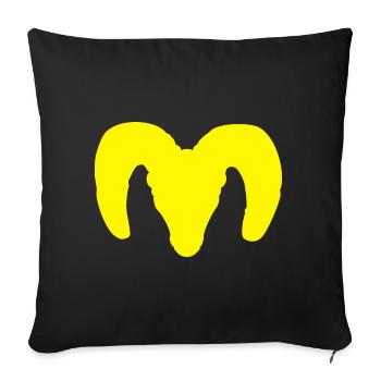 Bighorn Sheep Silhouette – Pure Wilderness - Sofa pillowcase 17,3'' x 17,3'' (45 x 45 cm) - black - Front