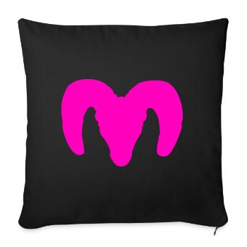 Bighorn Sheep Silhouette – Pure Wilderness - Sofa pillowcase 17,3'' x 17,3'' (45 x 45 cm) - black - Front
