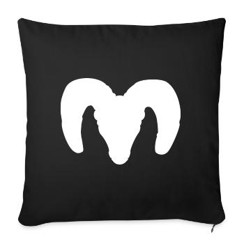 Silhouette de mouflon d’Amérique – Pure Wilderness - Housse de coussin décorative 45 x 45 cm - noir - Devant