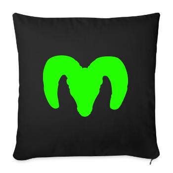 Bighorn Sheep Silhouette – Pure Wilderness - Sofa pillowcase 17,3'' x 17,3'' (45 x 45 cm) - black - Front