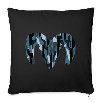 Camouflage de mouflon d’Amérique – Pure Wilderness - Housse de coussin décorative 45 x 45 cm - noir - Devant