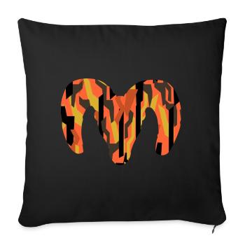 Camouflage de mouflon d’Amérique – Pure Wilderness - Housse de coussin décorative 45 x 45 cm - noir - Devant
