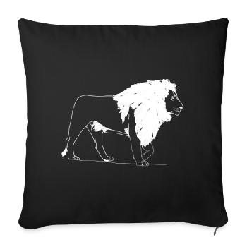 Lion - Sofa pillowcase 17,3'' x 17,3'' (45 x 45 cm) - black - Front
