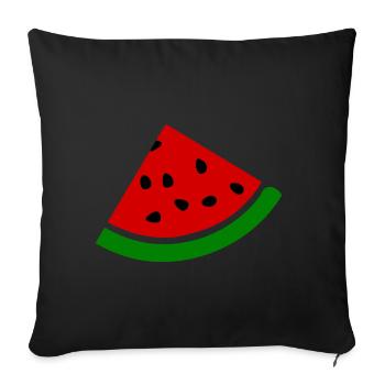 Pastèque - Housse de coussin décorative 45 x 45 cm - noir - Devant