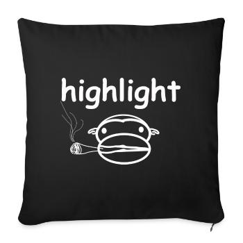 Souligner - Housse de coussin décorative 45 x 45 cm - noir - Devant