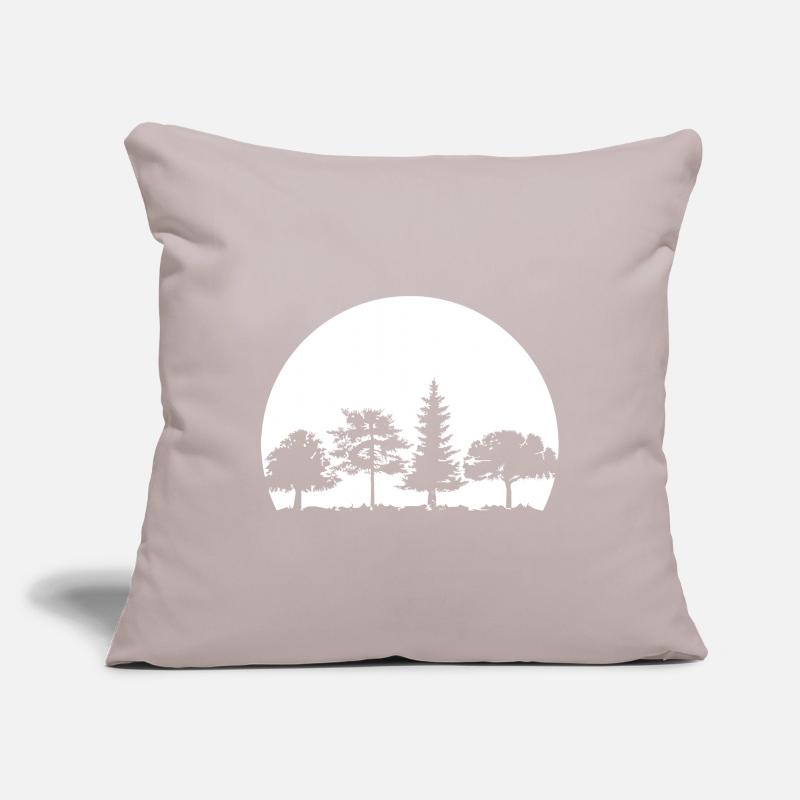 Forest, Moon, Mixed Forest, Nature, Oak, Beech, Birch, Spruce Sofa pillowcase 17,3'' x 17,3'' (45 x 45 cm)