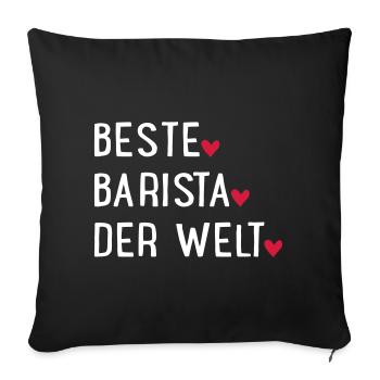 Best Barista - Sofa pillowcase 17,3'' x 17,3'' (45 x 45 cm) - black - Front
