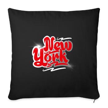 New York - Sofakissenbezug 45 x 45 cm - Schwarz - Vorne