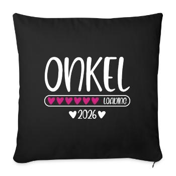 Onkel 2026 loading - Sofakissenbezug 45 x 45 cm - Schwarz - Vorne