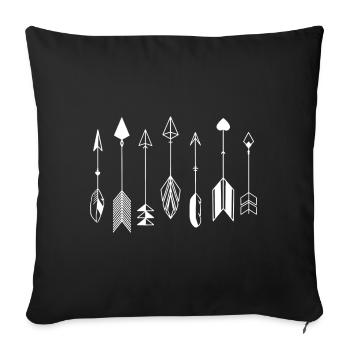 Archery Be Brave Little Archer - Sofa pillowcase 17,3'' x 17,3'' (45 x 45 cm) - black - Front