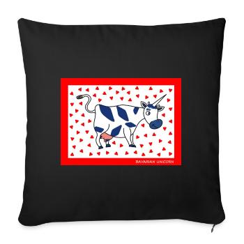 BAVARIAN UNICORN - Hearts - Sofa pillowcase 17,3'' x 17,3'' (45 x 45 cm) - black - Front