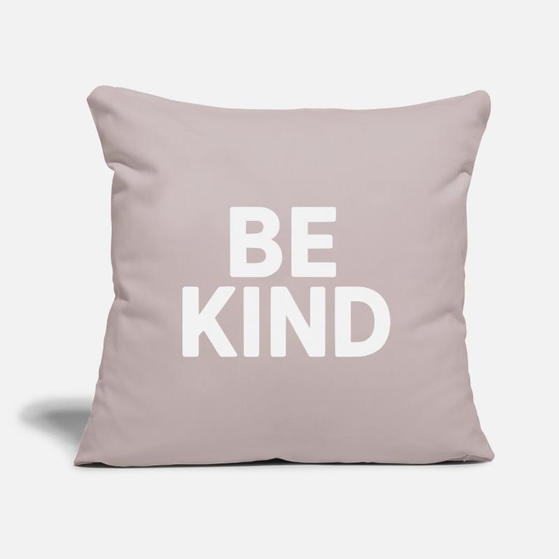 Be kind slogan plain Sofa pillowcase 17,3'' x 17,3'' (45 x 45 cm)