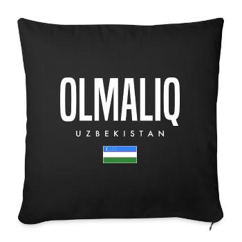 Olmaliq Usbekistan - Sofakissenbezug 45 x 45 cm - Schwarz - Vorne