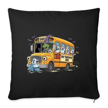 Spooky Bus Haunted Crew - Sofa pillowcase 17,3'' x 17,3'' (45 x 45 cm) - black - Front